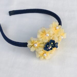 Blue Hairband with Flower