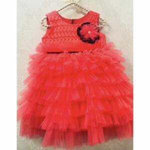 Salmon Ruffle Frock