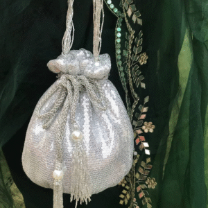 Silver Sparkle Potli