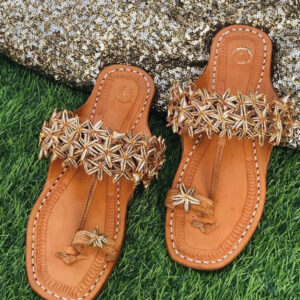 Golden Floral Kolhapuri