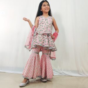 Handblock Sharara Suit Set