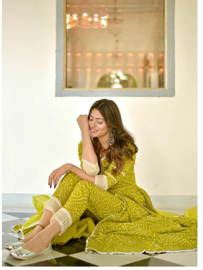 Olive Bandhani Suit - Image 3