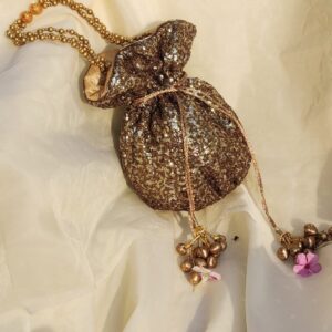 Bronze Gold Round Potli