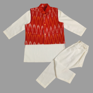Kurta Pajama With Ikkat Jacket