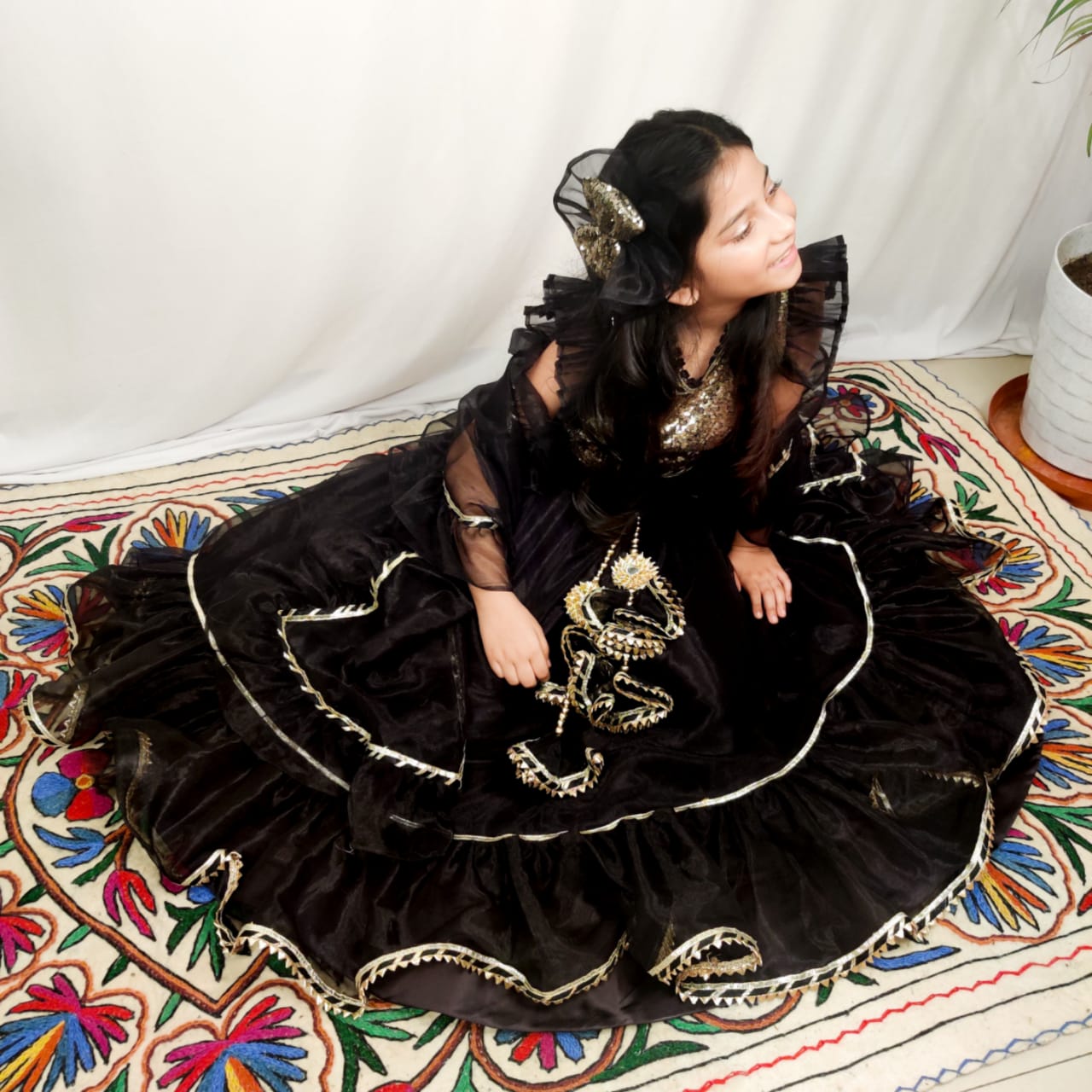 black diamond lehenga shhoshha Black Diamond Lehenga Set - Image 4