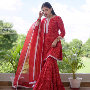 GUL-E-SURKH SHARARA SET