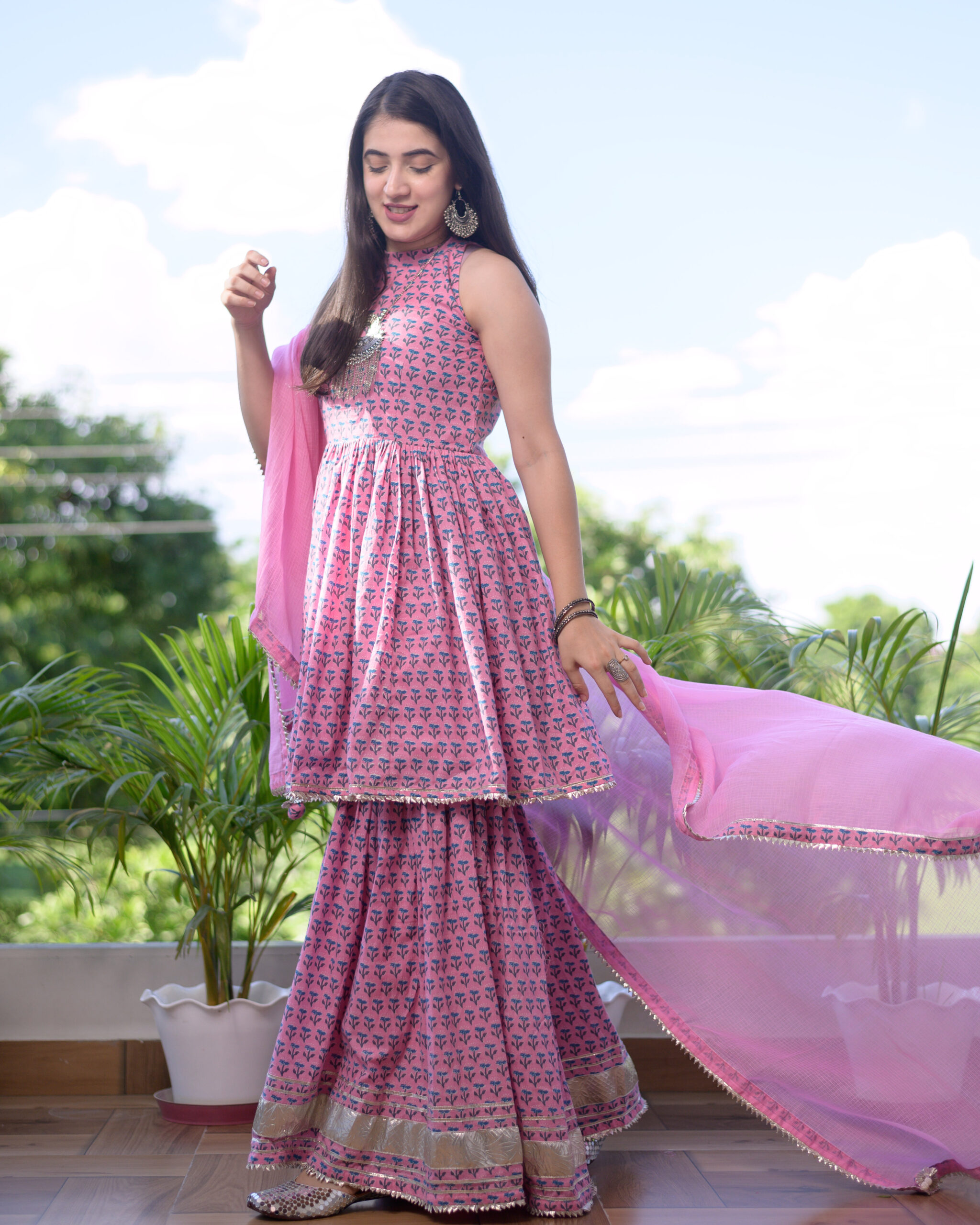 pink' LIBA SHARARA SUIT - Image 2