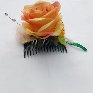 Yellow Rose Hair Comb