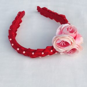 Multiple Flower Red Hairband