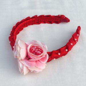 Multiple Flower Red Hairband