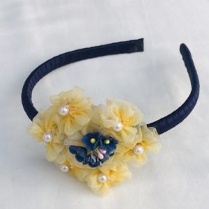 Blue Hairband with Flower